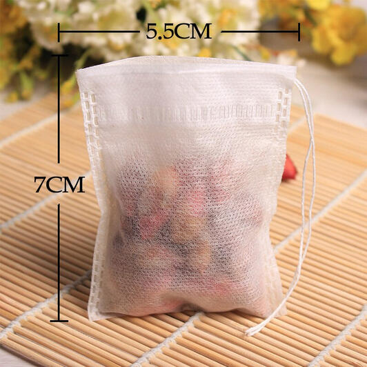 Medidas 5.5cm x 7cm - Papel de Filtro de un sólo uso - Sistema de cierre de Cadena - Biodegradable - Color blanco - 100 unid x paquete